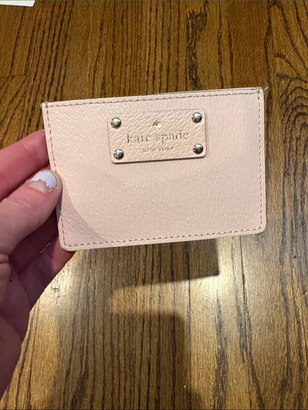 kate spade Blush Pink Pebbled Leather Card Case